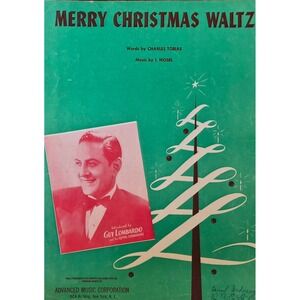 Merry Christmas Waltz 1949 Vintage Sheet Music featuring Guy Lombardo